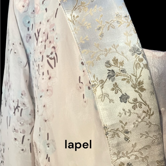 Studio V K   3 piece set. blush pink/ lace  tank top/ skirt/ jacket.  1980 sz M - Picture 10 of 11